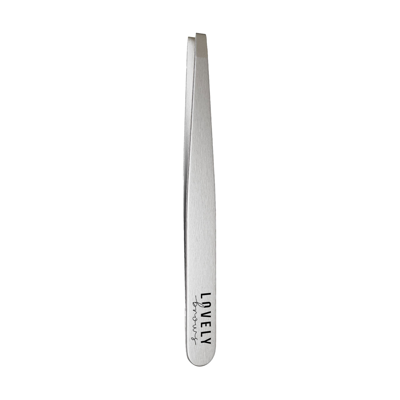 Пінцет для брів Lovely Brows прямий, срібний (LB-pp)